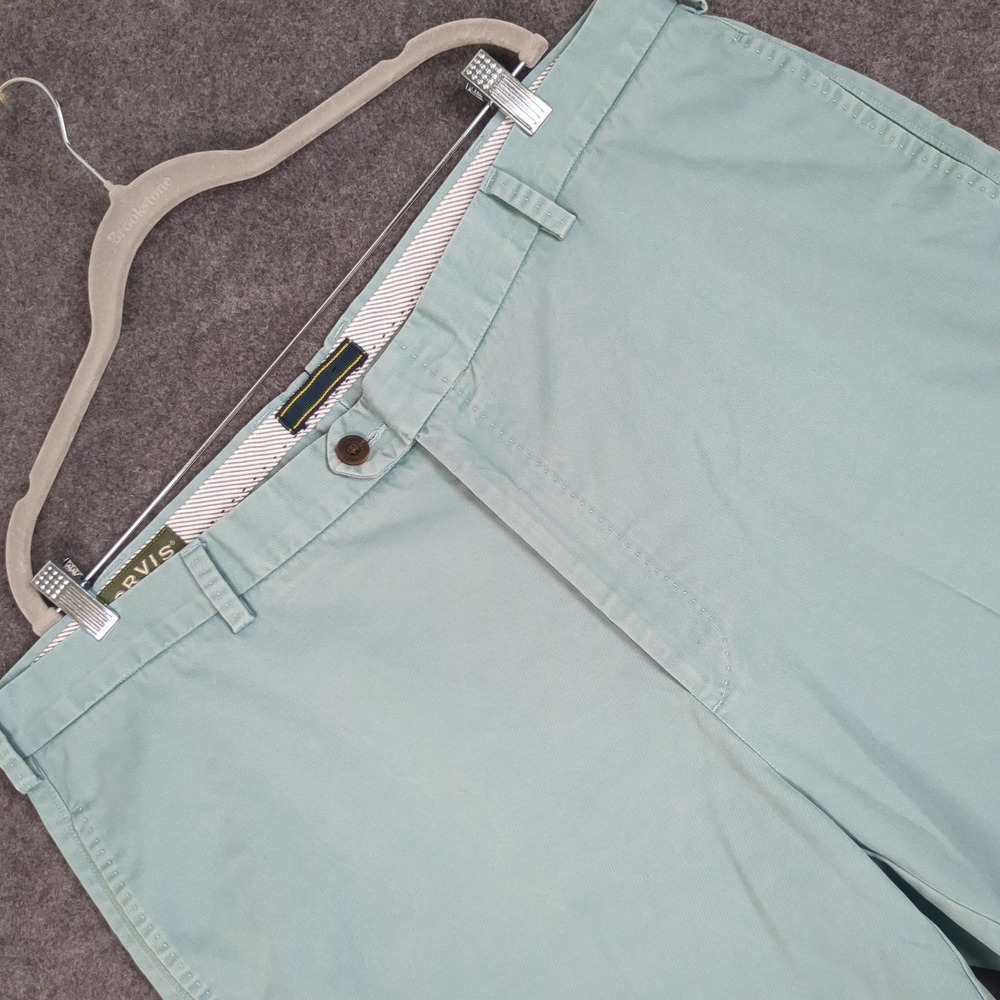 Orvis Mens 42 Seafoam Green Pima Cotton Chino Shorts Classic Fit Casual Summer